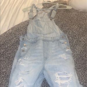 American eagle tomgirl overalls